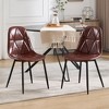 NicBex Modern Upholstered Faux Leather Dining Chairs Set of 2/4 with High Backrest,Stylish Office Chairs,Living Room Side Chairs - 2 of 4
