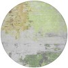 Artichoke Green And Gold Abstract Washable Indoor Outdoor Area Rug - 4 of 4