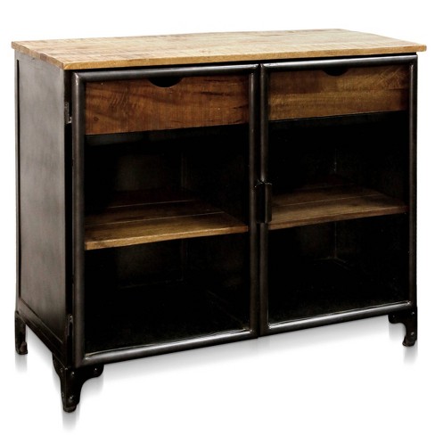 Natural wood deals accent cabinet