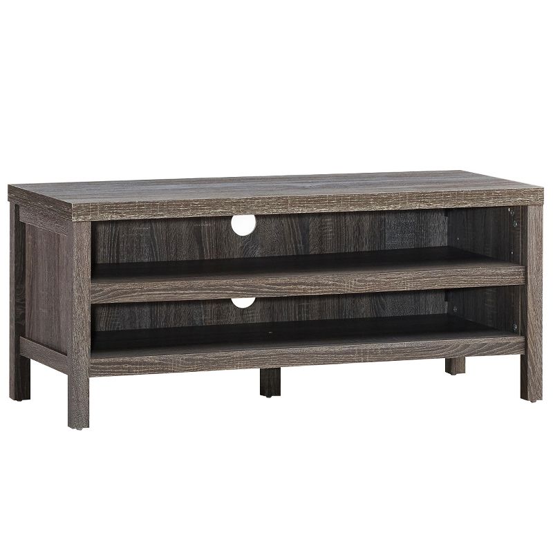 Tangkula TV Stand Fit 45” TV Media Center Open Console Cabinet with 2-Shelf Storage OakWalnut, 1 of 6