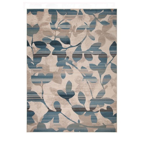 Bohemian Floral Vintage Leaves Indoor Runner or Area Rug by Blue Nile Mills - image 1 of 4