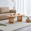 NicBex Rectangular Natural Solid Wood Coffee Table with Rattan Woven layer,Eastern Style Tea Table,Center Table for Living Room - 4 of 4
