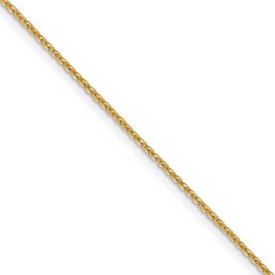 Black Bow Jewelry 1.4mm 14k Yellow Gold Solid Flat Cable Chain Necklace