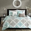 Gulches King/Cal King 6 Piece Printed Quilt Set with Throw Pillows Aqua - 2 of 4