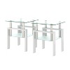 PAGED Coffee Table Simple Modern End Table with Glass Tabletop Minimalist Side Table for Living Room, Bedroom - 4 of 4