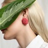 SOHI Women's Strawberry Pink The Cluster Stud Earrings - 4 of 4