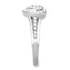Slickblue Women’s Stainless Steel Ring, Pave Crystal, High Polished Heart Design, Clear, Sizes 5-10 - 4 of 4