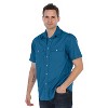 Gioberti Men's Casual Western Solid Short Sleeve Shirt With Pearl Snaps - 4 of 4