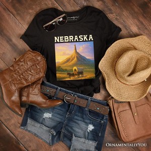 Scenic Nebraska State Chimney Rock Scenic T-Shirt, Western Landmark Tee and Historic Trail Keepsake Souvenir | OrnamentallyYou - 1 of 4