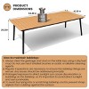 Crestlive Products Outdoor Dining Set Patio Dining Table with folding Dining Chairs Wooden-Like Top and Aluminum Frame Umbrella Hole - 3 of 4