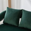 53.7" Velvet 2-Seater Loveseat with 3 Pillows & Metal Legs - 3 of 4