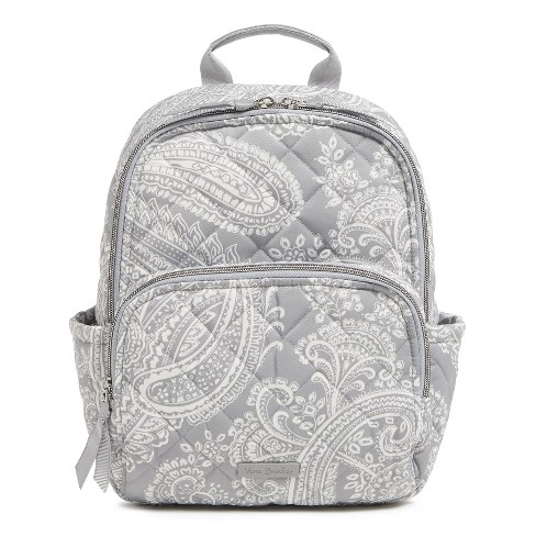 Vera Bradley Women's Performance Twill Small Backpack Cloud Gray Paisley