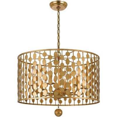 Crystorama Lighting Layla 6 - Light Chandelier in  Antique Gold