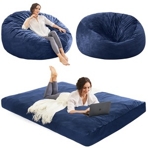 Inhand Memory Foam Filled 2-in-1 Bean Bag Chair With Soft Removeable Cover - Convertible Bean Bag Bed - 1 of 4