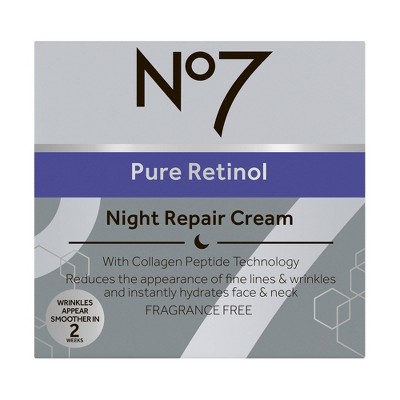 No7 Pure Retinol Night Repair Cream - 1.69 fl oz