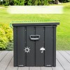 VisioGear 150GAL Outdoor Storage Deck Box with 4 Wheels, Large Patio Storage Bin for Outside Cushions, Gray, 49.41"*29.57"*27.95" - 2 of 4