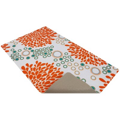 Rejuvenation Orange and Turquoise Pet Feeding Placemat
