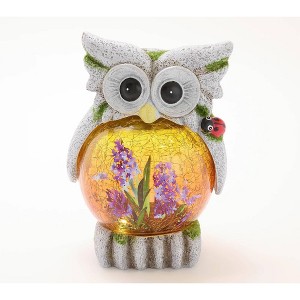 Ultimate innovations Lighted Owl Faux Moss Garden Friend Glass & Polyresin Decorative Sculptures - 1 of 4