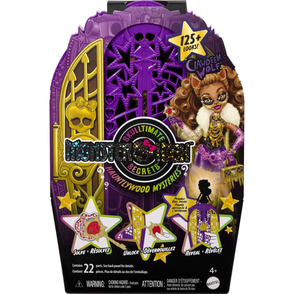 Monster High Skulltimate Secrets Hauntlywood Mysteries Doll, Clawdeen Wolf with 19+ Surprises