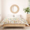 Ditsy Floral Field Pimlada Phuapradit Duvet Cover Set Pink/Yellow/Green - Deny Designs - 3 of 4