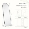 64 Inch Arched Right Angle Floor Standing Full-Length Mirror, Wall Mirror with Bracket Aluminum Alloy Thin Frame - 4 of 4