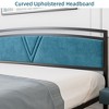 WhizMax Bed Frame, Velvet Upholstered Bed Frame with Tufted Headboard - image 2 of 4