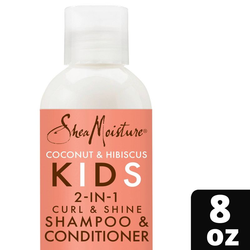 SheaMoisture Coconut and Hibiscus Kids&#39; 2-in-1 Shampoo &#38; Conditioner For Thick Curly Hair - 8 fl oz, 1 of 17