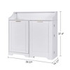 VECELO Kitchen Trash Bin Cabinet with Adjustable Shelves and Charging Station Tilt Out Trash Can Cabinet with Deodorizing, White - 3 of 4