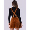 Allegra K Women's Velvet Star Printed Adjustable Strap High Waist Suspender Skirt - 4 of 4