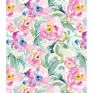 Floral Bloom Tapestry - RoomMates: Modern Polyester Wall Decor, Spot Clean, 60"x52" Horizontal Tapestry - 1 of 3