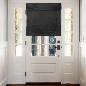 Unique Bargains Tie Up Blackout Privacy Door Curtain 1 Panel - 1 of 4