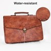 Mens Leather Briefcase 15.6 Inch Laptop Messenger Bag, Computer Shoulder Bag Professional Office Satchel for Work Business, Brown - 4 of 4