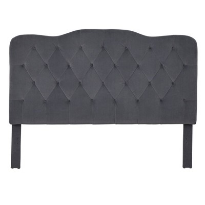 Queen Tessa Upholstered Headboard Gray - Buylateral