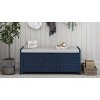 NicBex Shoe Rack Bench Shoe Storage Organizer Shutter-shaped Doors Removable Cushion Hidden Storage Space for Entryway Bedroom - 2 of 4
