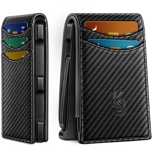 Generic Men Wallet,Slim Wallet Card Case With Magnetic Billfold Flip,Pop-up Access - 1 of 4