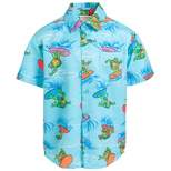 Teenage Mutant Ninja Turtles Leonardo Michelangelo Raphael Hawaiian Button Down Shirt Toddler to Big Kid