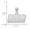 Black Bow Jewelry 10k White Gold New Hampshire Wildcats NCAA Small Pendant - 2 of 3
