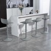 Okak Set of 2 Swivel Adjustable Height Bar Stools with Sturdy Large Base,Armless Leather Counter Chairs for Dining Rooms - 4 of 4