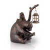 SPI Home Booklover Bear Garden Lantern – 19.5” Metal Candleholder, Freestanding Whimsical Outdoor Decor for Patio, Porch, or Garden - 4 of 4