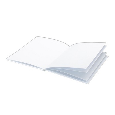 Blue Hardcover Blank Book, White Pages, 8H x 6W Portrait, 14 Sheets/28  Pages | Bundle of 10 Each