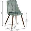 FurnitureR Dining Chairs Set of 2, Modern Velvet Accent Chairs with Large Soft Seat for Dining Room, Kitchen, Living Room, Bedroom, Green - 4 of 4