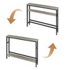 5.9" Slim Sofa Table, 2 Tier Narrow Console Table with Adjustable Shelf, Space-Saving Behind Couch Table for Living Room, Entryway, Hallway - 4 of 4