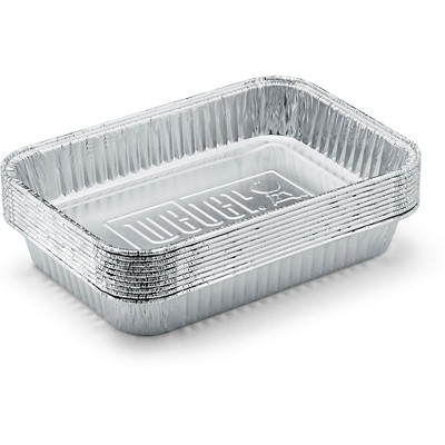 Weber Aluminum Disposable Drip Pans for Grills, 10-Pack