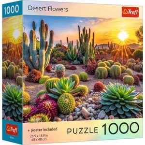 Trefl Red Desert Flowers 1000 Piece Puzzle - 1 of 4