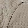 FIONECA Luxury Round Quilted Silky Soft Reversible Microfiber Quilt Set White - 3 of 4