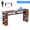 Dolonm 70.86" Extra Long Console Desk with 5-layer Storage Rack,of Shelves Power Outlet&USB Ports,for Entrances,Corridors,Behind Sofas - 3 of 4