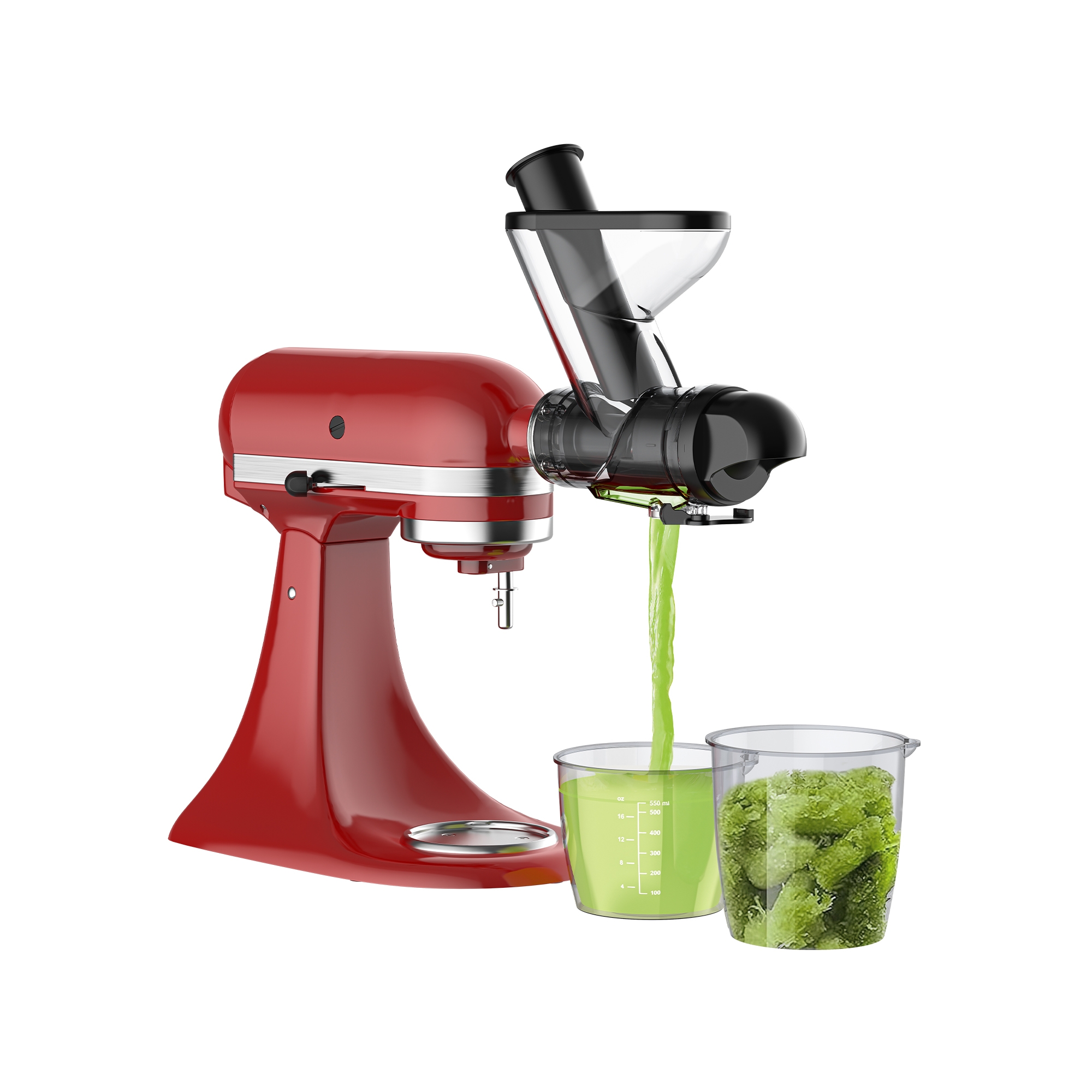 Gvode Masticating Juicer Attachment, Compatible with KitchenAid®, Cold Press & Dual Feed Chute
