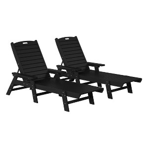 WestinTrends Adirondack Outdoor Chaise Lounge for Patio Garden Poolside (Set of 2) - 1 of 4