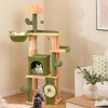 Tangkula 63" Cactus Cat Tree for Indoor Cats w/ Sisal Scratching Posts & Board Condo - 2 of 4