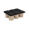 Meridian Furniture,Pavilion Black Boucle Fabric Bench - 4 of 4